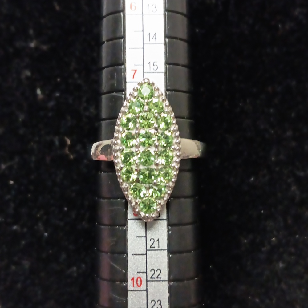 J Francis Embellished with Peridot Color Crystal by Swarovski Celestial Fern